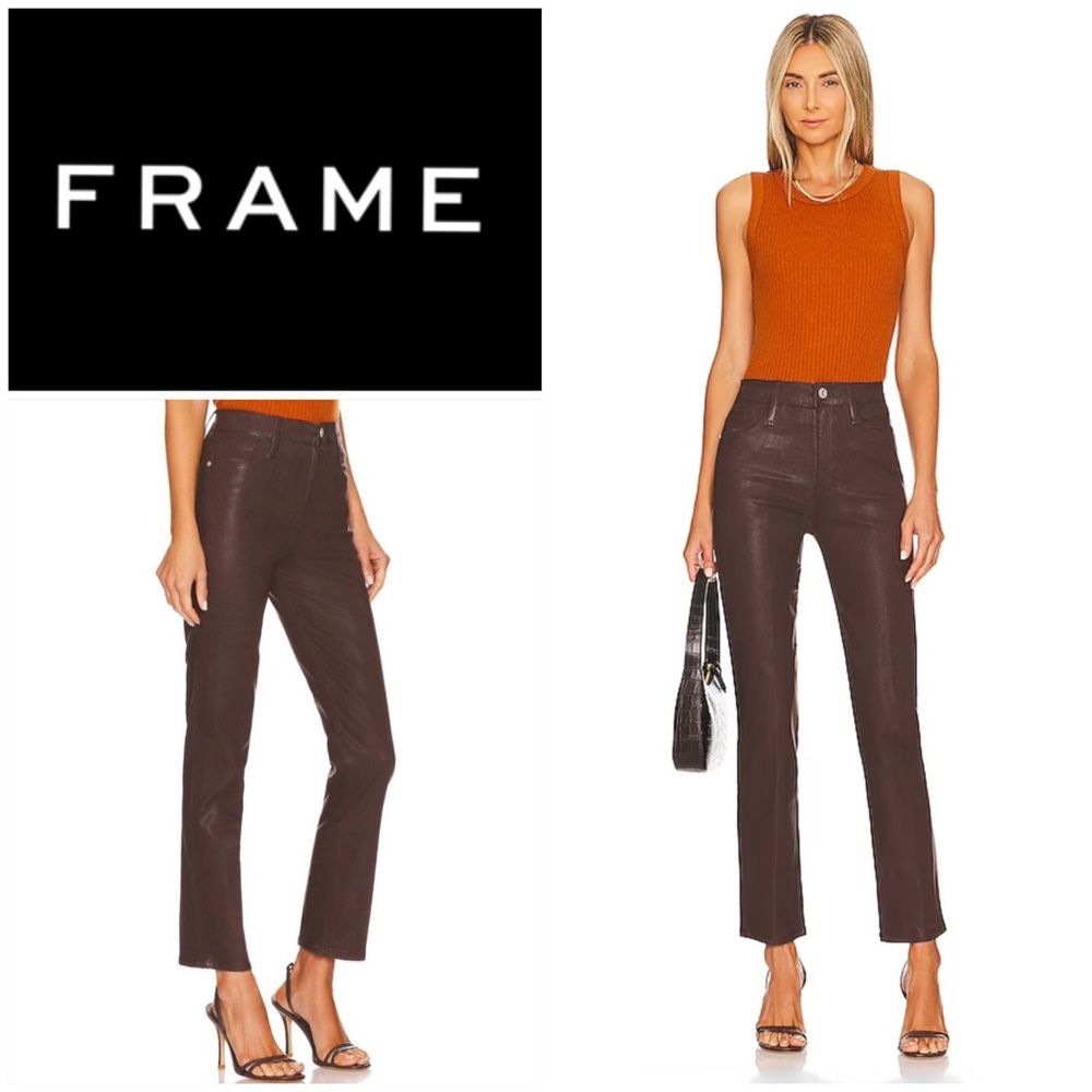 🆕 FRAME Le Sylvie Coated Jeans